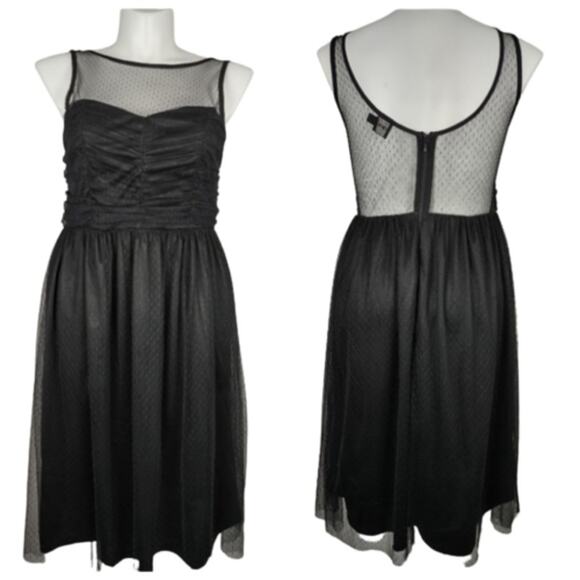 ASOS Black Lined Lace Sleeveless Dress size 12 - Picture 1 of 16